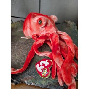 Wiggly the Octopus – TY Beanie Baby – MWMT – 2000 – Retired